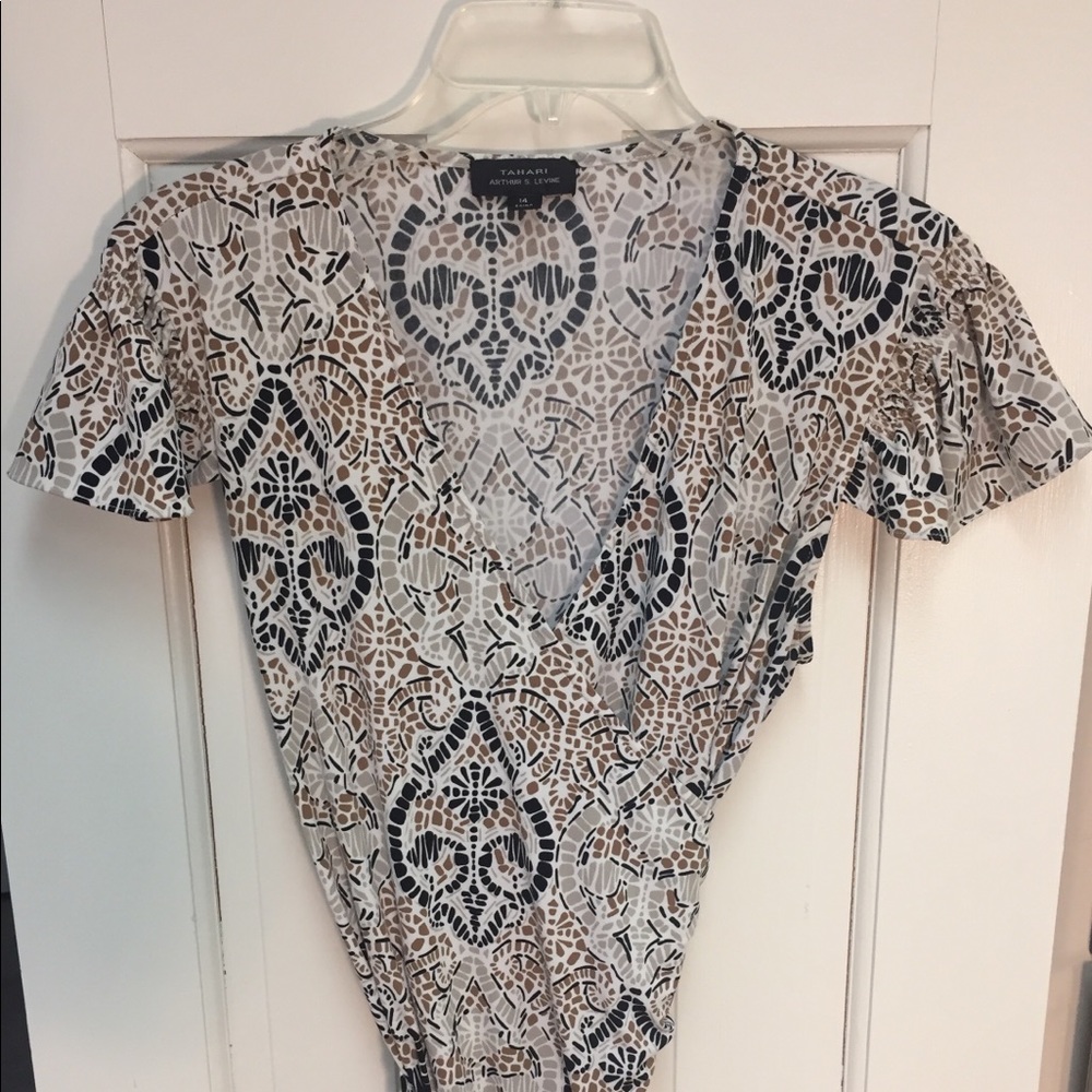 XL Tahari “Arthur S. Levine” sleeveless wrap dress